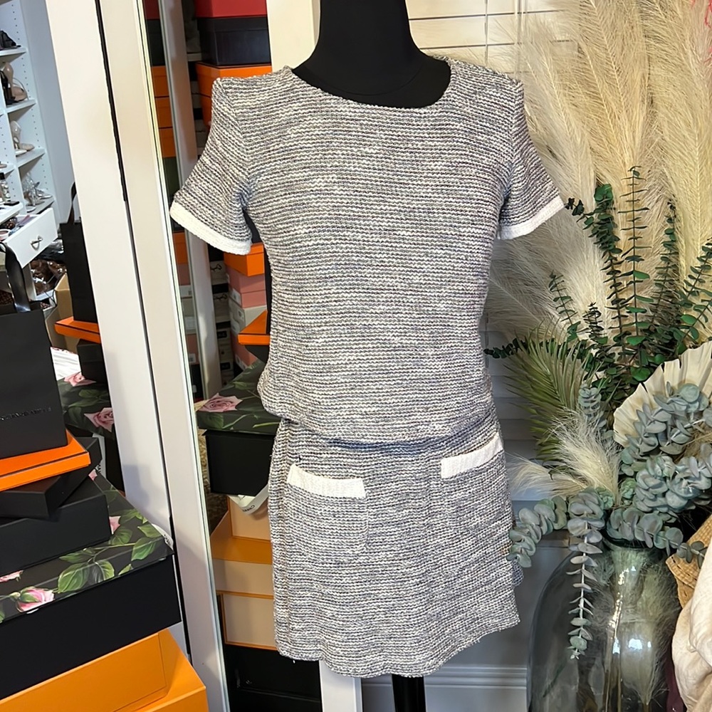 Zara two piece tweed skirt set